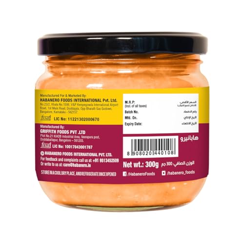Image of Habanero Jalapeno Cheese Dip 300gm | Use as a Salad Dressing, Dip, Spread on Bread for Cheesy Creamy Sandwich, 100% Vegetarian I Extra Creamy and Delicious I With A Kick of Jalapeno