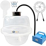 Chestnut-YX Balloon Stuffing Machine With 800W Electric Balloon Pump and Expander Stuffer a Classy Way to Wrap Your Balloon Wrap Your Balloon Gifts Balloon Stuffer Tool Kit (White), 18x18x17.1in