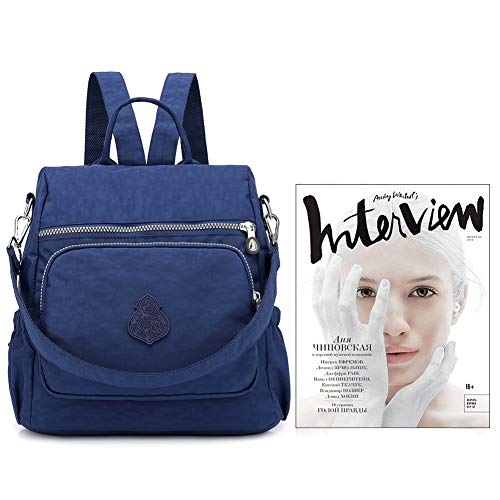 Image of MINTEGRA Women Shoulder Backpack Multi-Pocket Nylon Purse Large Capacity Waterproof Casual Daypack
