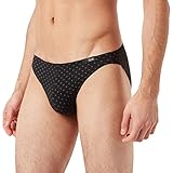 HOM Herren Max Comfort Micro Briefs Unterw sche, Weißes Mikrofon auf Schwarzem Hintergrund, M EU