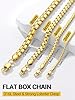 PROSTEEL Mens Chain Necklace, 6MM Box Link Chain Gold Plated Engraving, Hypoallergenic Jewellery 316L Stainless Steel 18 Inches (with Gift Box) #5