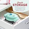 DASH Mini Waffle Maker - 4” Waffle Mold, Nonstick Waffle Iron with Quick Heat-Up, PTFE Nonstick Surface - Perfect Mini Waffle Maker for Kids and Families, Just Add Batter (Aqua) #3