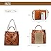 Travistar Floral Handbags and Purses Women - Retro Embossed Leather Top Handle Handbag Set Large Women's Shoulder Bag Trendy Hobo Purse Ladies Bucket Satchel Bags Chic Work Tote with Pouch Brown