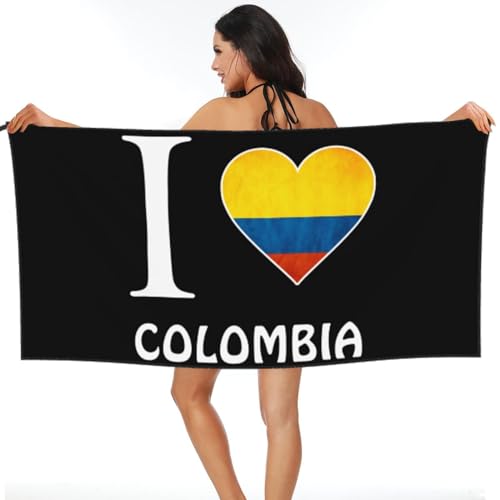 Serviette de plage Colombie drap de bain compact pour camping et piscine