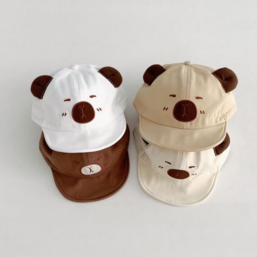 Baby Cute Soft Brim Baseball Cap Animal Sun Hat Soft Brim Baby Baseball Caps Windproof for Infants and Toddler Ages 14