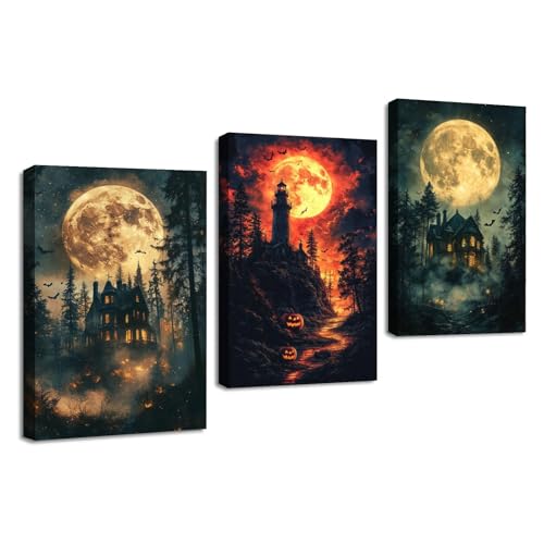 Poster Halloween vintage bohème TZKRWRH pour créer une ambiance d'automne chic dans votre chambre