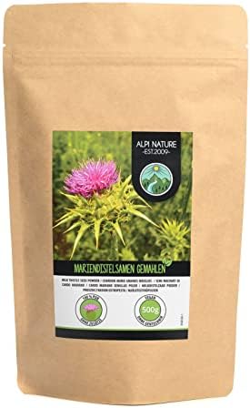 Alpi Nature Nasiona Mary Thistle (500 g) 100% naturalne i czyste delikatnie wysuszone i uziemione z produkcji UE