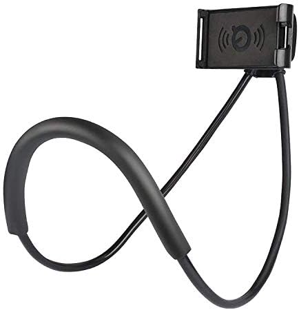 Cell Phone Stand Hanging on Neck Upgraded, Juerly Hands-Free Mobile Phone Holder Clip on Bed/Table 360¡ã Rotation iPhone Tablet Mount Bracket, 27.6''/70 cm Length for 4.7''-7.6'' Screen