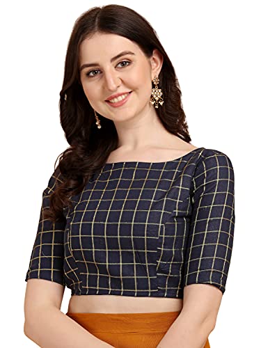 Image of OOMPH! Womens Jacquard Boat Neck Blouse (Checks)
