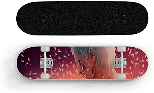 Anime Skateboard Naruto Uchiha Obito Face Fragment Beginner/Teenage Skateboard, Double Rocker voor volwassenen, geschikt…