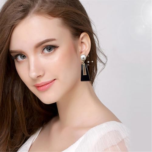 TrendApex Black Earrings for Women Cute Dangle Drop Geometric Fashion Jewelry by TrendApex - Used condition - Image 2