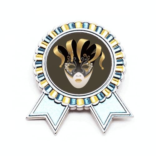 Broche Carnaval de Venise cadeau idéal en métal taille M pour passionnés de fête