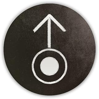 Uranus Symbol A - Pin Button Badge - Element Wicca Pagan Paganism Witch Witchcraft Magic Alchemy Spells Blessing Protection Charm Spirituality - 45 mm Badges