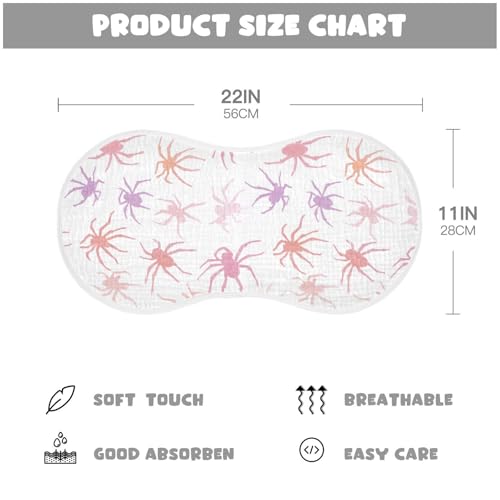 Blush Insect Insect Cotton burping Cloths for Babies Soft Touch Baby Burp Rags for boy and Girl Set of 2, 22x11in4