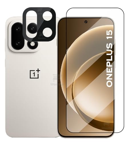 Image of WonRia [1+1 Tempered Glass Compatible with OnePlus 15 5G with 3D Camera Lens Protector Ultrasonic FingerPrint Unlock 9H Hardness Screen Guard Protector - (Pack of 2)