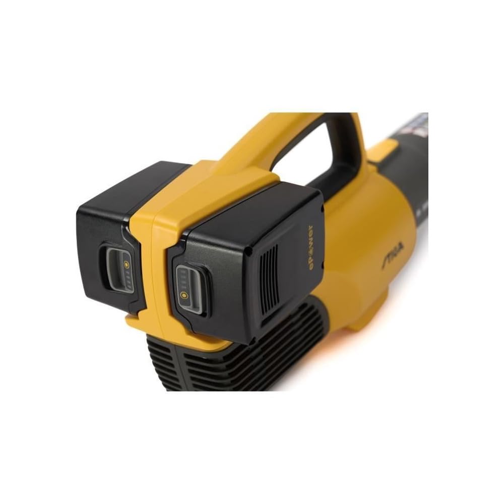 Sopladores de batería STIGA BL 300e Kit - Baterías 2x20V, Control de 2 velocidades, Velocidad máxima del Aire de 42 m/s, diseño ergonómico, Carga a Bordo y Estuche de Pared