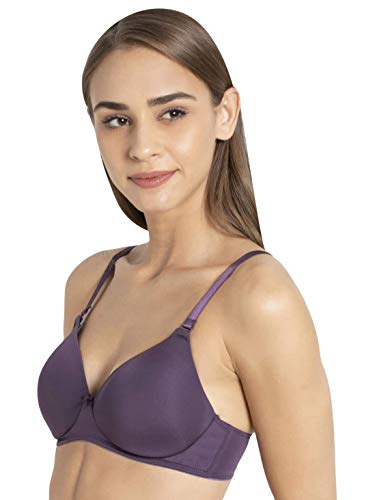 Image of Jockey 1819 Women's Wirefree Padded Microfiber Nylon Elastane Stretch Full Coverage Multiway Styling T-Shirt Bra with Magic Under
