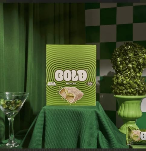 Bold - Barrinhas de Proteína - Sabor Pistache - Caixa com 12 Unidades