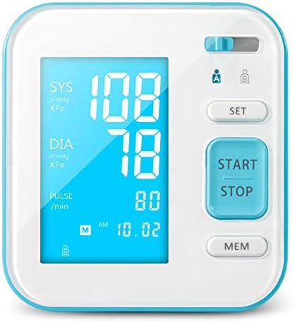 True Integral Monitor de presión arterial superior del brazo, máquina de presión arterial totalmente automática, kit de brazalete grande,