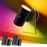 Briignite Night Lights Plug into Wall, 10-Color Changing RGB Night Light for Kids,180° Rotatable Plug in Nightlight with Dusk to Dawn Sensor for Bathroom Decor, Children Room, Gift-2 Pack