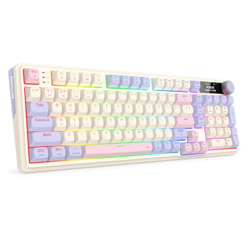 Image of Redragon K768 PRO Wireless 98-Key Gasket Gaming Keyboard, TFT Screen & Knob