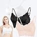 FORMIZON Soutien Gorge sans Armature, Femme Soutien-Gorge de Sport Dentelle, Yoga Soutiens-Gorg Sport avec Coussinets Amovibles Brassière pour Yoga Sport(Lot de 3, Blanc/Noir/Couleur Chair, XL)