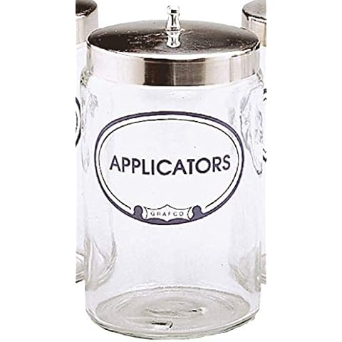 Graham-Field 3454A A Grafco Applicators Labeled Glass Sundry Jar with Lid Cover