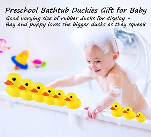 Umbresen 9 Pcs Bath Duck Toy Yellow Rubber Ducks Preschool Bathtub Duckies Gift For Baby Shower Infants Toddlers Kids Car Pool Floaty Halloween Christmas Adults Party Favors Carnival Theme Decorations #TOP4