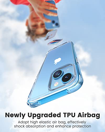 Mkeke For Iphone 14 Case & Iphone 13 Case Clear, New Designed Slim Phone Case Iphone 13 & 14 With Protective Bumper For Apple Iphone 14 / Iphone 13 6.1'' [Anti Yellowing] [Military Grade Protection] #TOP3