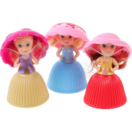 3PCS Mini Muñeca Princesa Cupcake para Niñas miniatura 1