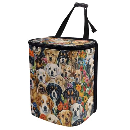 Image of DISNIMO Kawaii Puppy Dog Car Trash Can Easy-to-Install Car Accessory Interior, Leak-Proof Car Garbage Can Bin Organizer Storage Bag for the Back Seat of Any Cars, Sedans, SUVs & Trucks