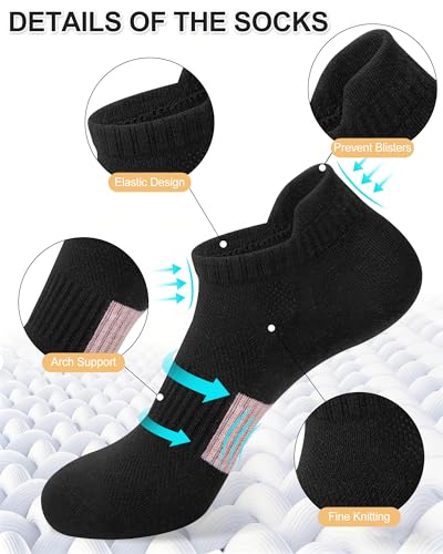 Image of 6 Pairs Ankle Socks for Women - Lightweight Low Cut No Show Casual Cotton Socks Breathable
