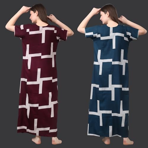 Image of Women's Alpine Floral Print Maxi Night Gown