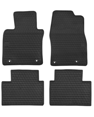 Megiteller Car Floor Mats Custom Fit for Mazda 3 2026 2025 2024 2023 2022 2021 2020 2019 /Mazda CX-30 2019-2026 Odorless Washable Heavy Duty Rubber (All Weather) Floor Liners Set Black