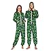 miaozhen Adults Unisex One Piecing Pajamas for Women Man Fashion Baseball Man Dark Green Costumes Hooded Pijama de una