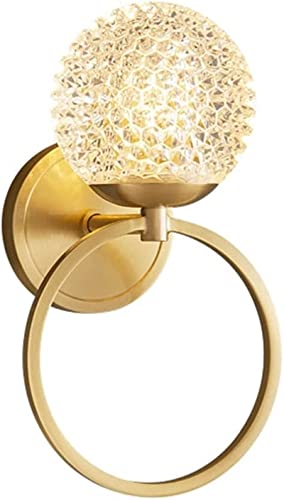 Lampe murale au chevet moderne LED élimine l'encombrement avec élégance dorée