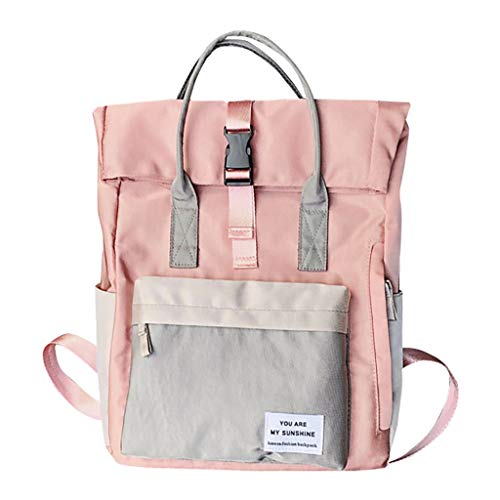 URIBAKY: Mochila Escolar Moderna  Simple Unisex con Acabado Azul Lila En El Estilo Una