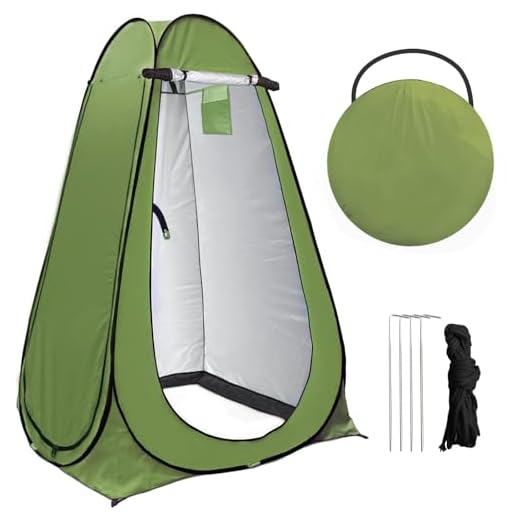 Exsink Pop Up Zelte,Toilettenzelt,Duschzelt,Mobile Outdoor WC Zelt, Wasserdichtem Polyester,Wasserdicht & Winddicht,UV-Schutz,für Baden, Outdoor,Camping, mit Tragetasche (Grün)