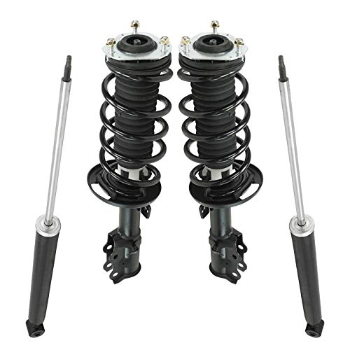 Image of TRQ Front and Rear Complete Strut Assembly & Shock Absorber Kit Complete Strut & Coil Spring Assembly Compatible with 2011-2013 Ford Fiesta