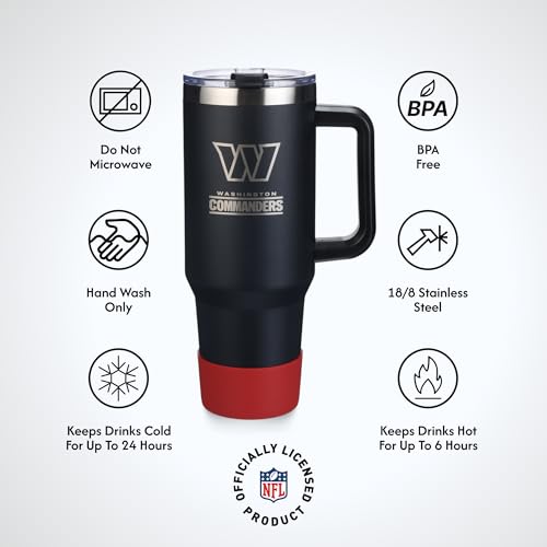 Image of The Memory Company Officially Licensed NFL - Washington Commanders 46oz Game Day Tumbler with Laser Engraved Team Logo