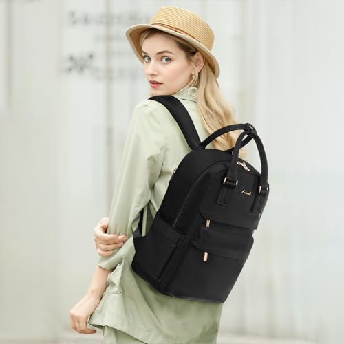 Image of LOVEVOOK Backpack purse for Women, 14 Inch Laptop backpack Cute Waterproof Backpacks Stylish Travel Bags Vintage Daypacks Bookbag for College School Work