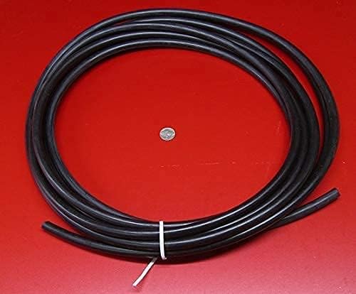 Acid Resistant Black Neoprene Round Tubing 80A .500" (1/2") OD x .250" (1/4") ID x 100 Ft. Length 1 Roll