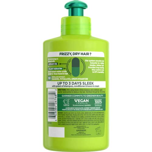 Garnier Fructis Sleek And Shine Intensely Smooth Leave-In Conditioning Cream, 10.2 Fluid Ounce #TOP1