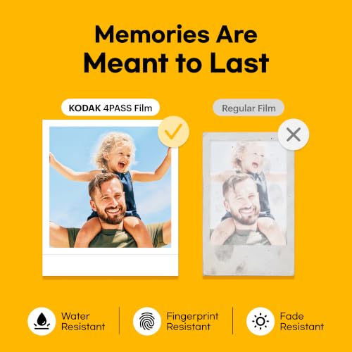 KODAK Mini 3 Retro 3x3 Portable Photo Printer, 4PASS, 38 Sheets, Yellow by KODAK - Image 6