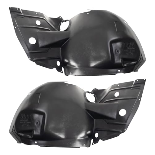 TRQ Inner Fender Liner Set Compatible with 2009-2015 Cadillac CTS GM1248229 GM1249229