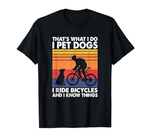 I Pet Dogs T-Shirt, Funny Cycling Shirt