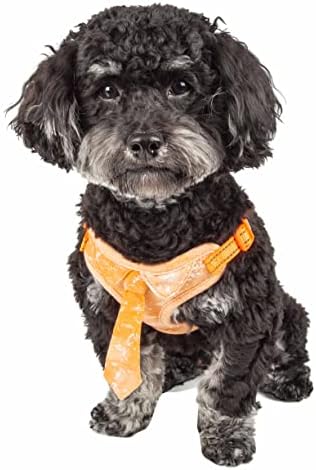 Pet Life ® ‘Bonatied’ Dog Harness with Built-in Designer Necktie by Dog Collar – Pet Harness with Breathable Micro-mesh and Steel Dog Leash Connecting Loops