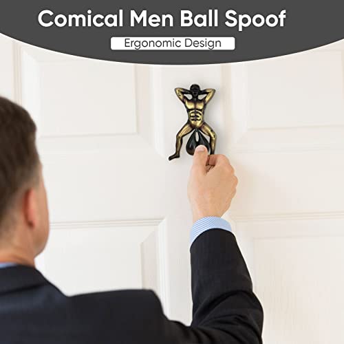 Door Knocker for Front Door, Man Ball Door Knocker, Balls Door Knockers for Entrance Door, Halloween Novelty Door Knocking-Funny Prank Gift Door Hardware
