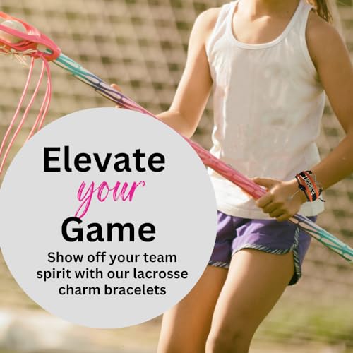 Image of SportyBella Lacrosse Bracelets For Girls - Adjustable Charm Bracelet w /Infinity Symbol & Silver Lacrosse Stick Charm. Friendship Bracelet Gifts for Players, Teams & Coaches