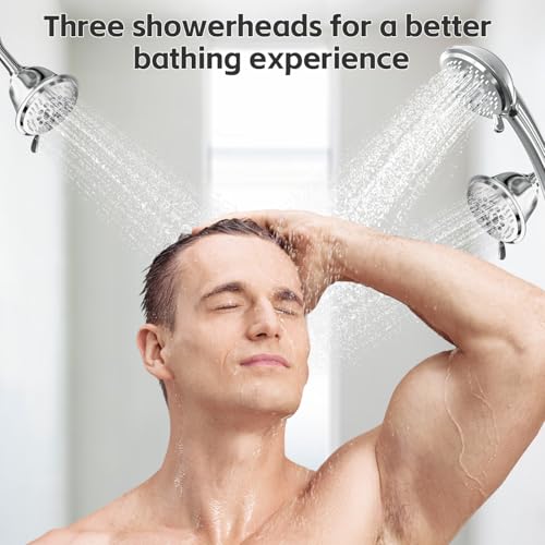 SANODUSCHA Tandem Shower Head, Triple Shower Head System for Two People, High Pressure and Adjustable Holder Shower Heads with 5 Spray Settings, Easy Installation by SANODUSCHA - Image 8